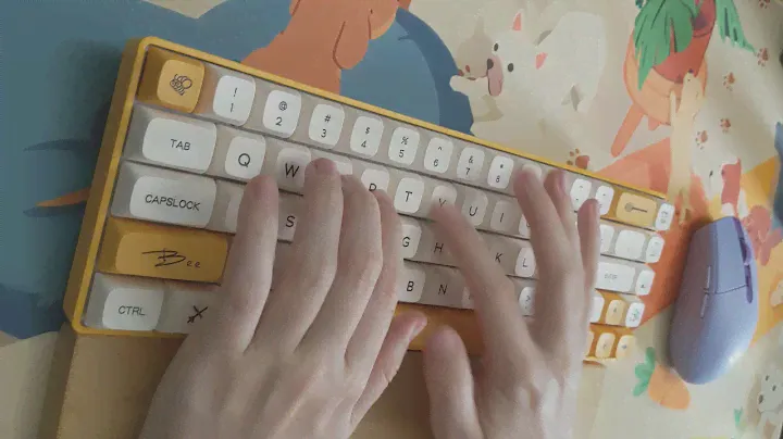 KBM68/Tester68 Keyboard with Akko CS Lavender Purple Switches Sound Test