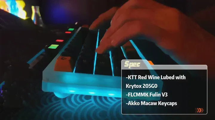 FK680pro x Akko Macaw Keycaps x lubed KTT redwine