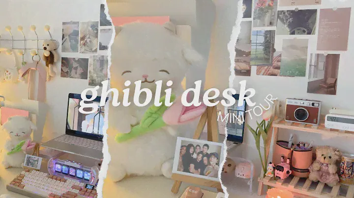 ghibli inspired desk tour | ft. akko bear keycaps set & capybara mouse 🐭🍃