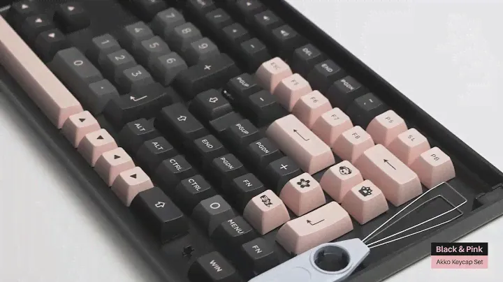 AKKO Black & Pink Keycap Set (158 key)