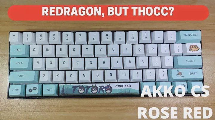 Redragon keyboard, but it is THOCC | Redragon Lakshmi + AKKO CS Rose Red Sound Test