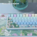 Механическая клавиатура Akko Little Daisy Gradient Blue Spline Cap Pbt 75