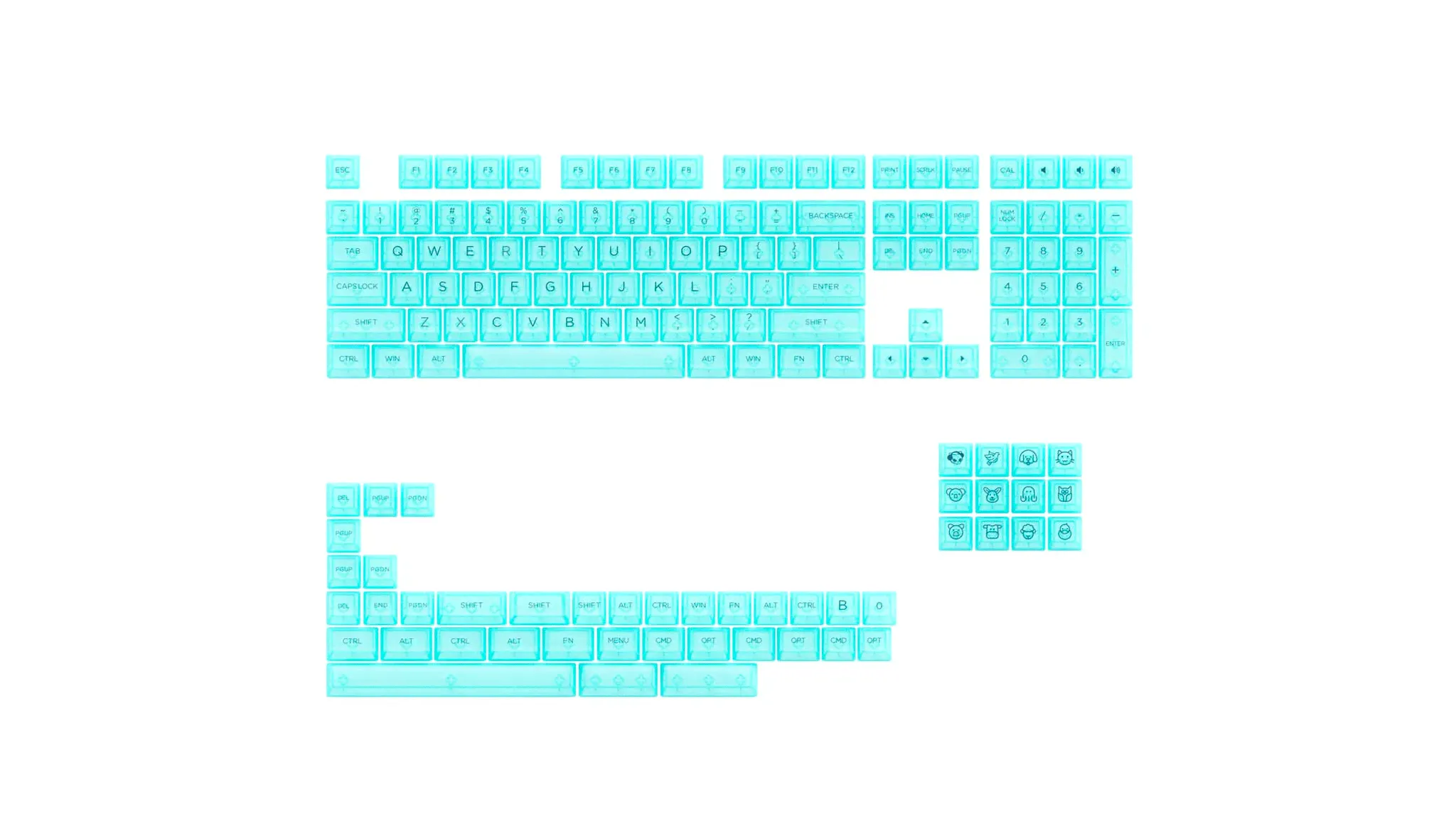 Набор клавиш Akko «Clear Mint»-0