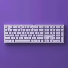 Клавиатура Akko Monsgeek MG108B Taro Purple с 108 клавишами, Многорежимные 5-контактные клавиатуры с горячей заменой, изготовленные по индивидуальному заказу, с двусторонней печатью клавиш
