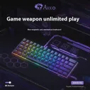 Проводная механическая клавиатура Akko 3061s-He, геймерские клавиатуры, магнитный переключатель RGB, 8k, Type-C Hot-Sawp, 61-клавишные игровые