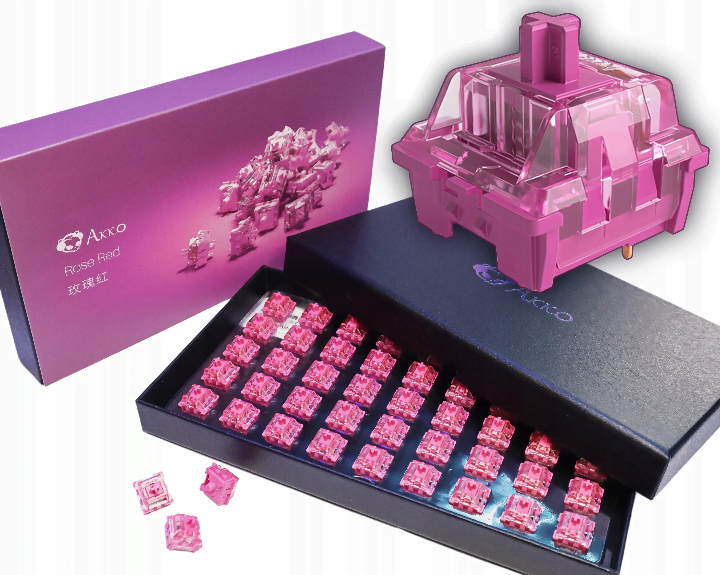 AKKO Rose Red PRZEŁĄCZNIKI MECHANICZNE - 45 szt.
