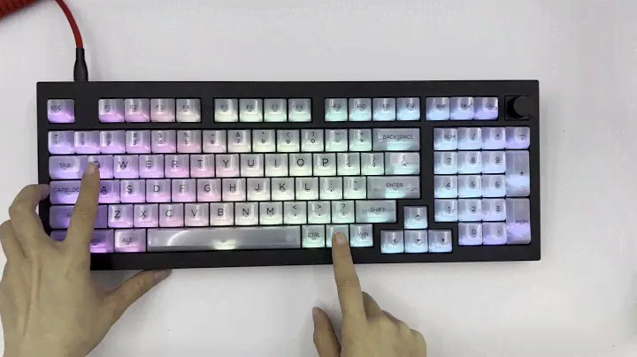 Akko White Transparent Keycaps with RGB Effects