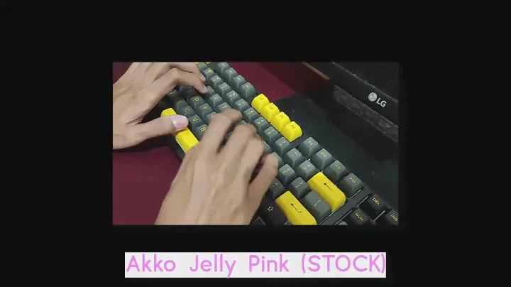 Akko Jelly Pink Stock and Lubed Typing Sound