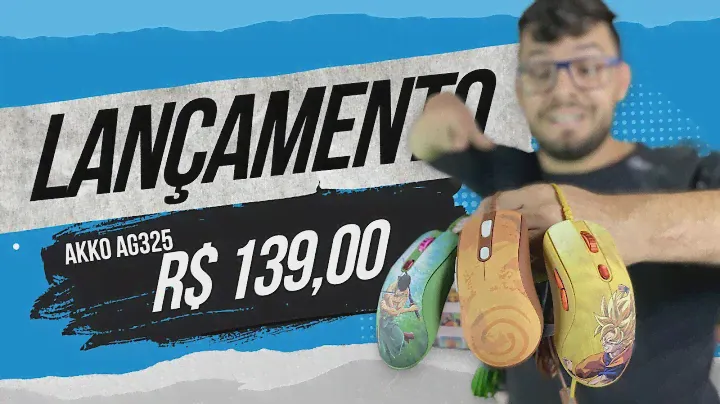 Novo MOUSE GAMER Akko AG325 custo beneficio Dragon Ball  - FAST REVIEW PT-BR