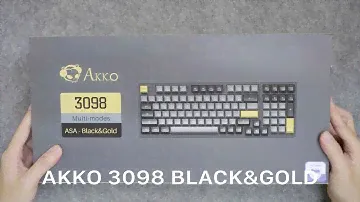AKKO 3098N Multi-modes Black Gold hotswap (TTC Switch) Keyboard ASMR Unbox - 4K