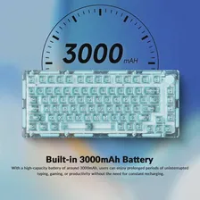 Механическая клавиатура Akko MonsGeek ICE 75, трехрежимная RGB подсветка, акриловая стандартная клавиатура с полностью прозрачными колпачками для ПК (art.: 3920c5d63e7b8)