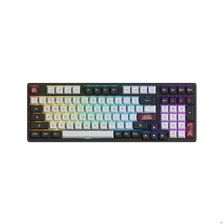 Akko 3098S Dracula Castle Механическая игровая клавиатура с RGB-подсветкой и горячей заменой, проводная, 98 клавиш с двойными колпачками профиля ASA PBT