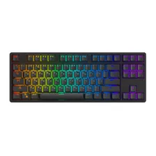 Игровая Клавиатура AKKO 5087S Black Shine-through keyboard with USB Cable RGB V3 Pro Cream Yellow switches,OEM profile keycap