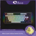 AKKO Игровая клавиатура беспроводная 5075B Plus V2, Английская раскладка, желтый