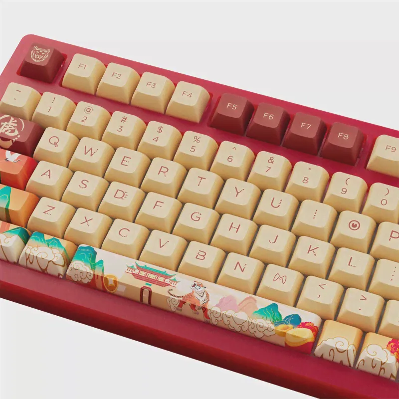 🛍 AKKO PC75B Plus год Тигра 2,4G Беспроводная Механическая игровая клавиатура 83 клавиши PBT компьютерная игровая RGB подсветка Type-C USB BT 5,0