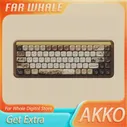Akko Mu01 ореховая механическая клавиатура Moa беспроводная 2,4g трехрежимная Rgb клавиатура пользовательская прокладка чернильная картина клавиатура для подарка (art.: 3920c64709cd0)