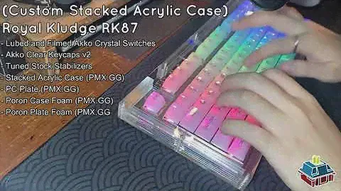 RK87 | Stacked Acrylic Case | Akko Crystal Switches