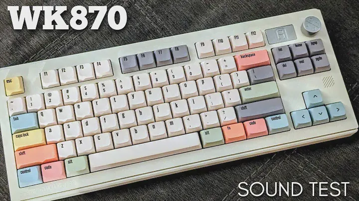 White WK870 Sound Test with Akko CS Silver and PBT Canvas XDA Keycaps #thockykeyboard #thock
