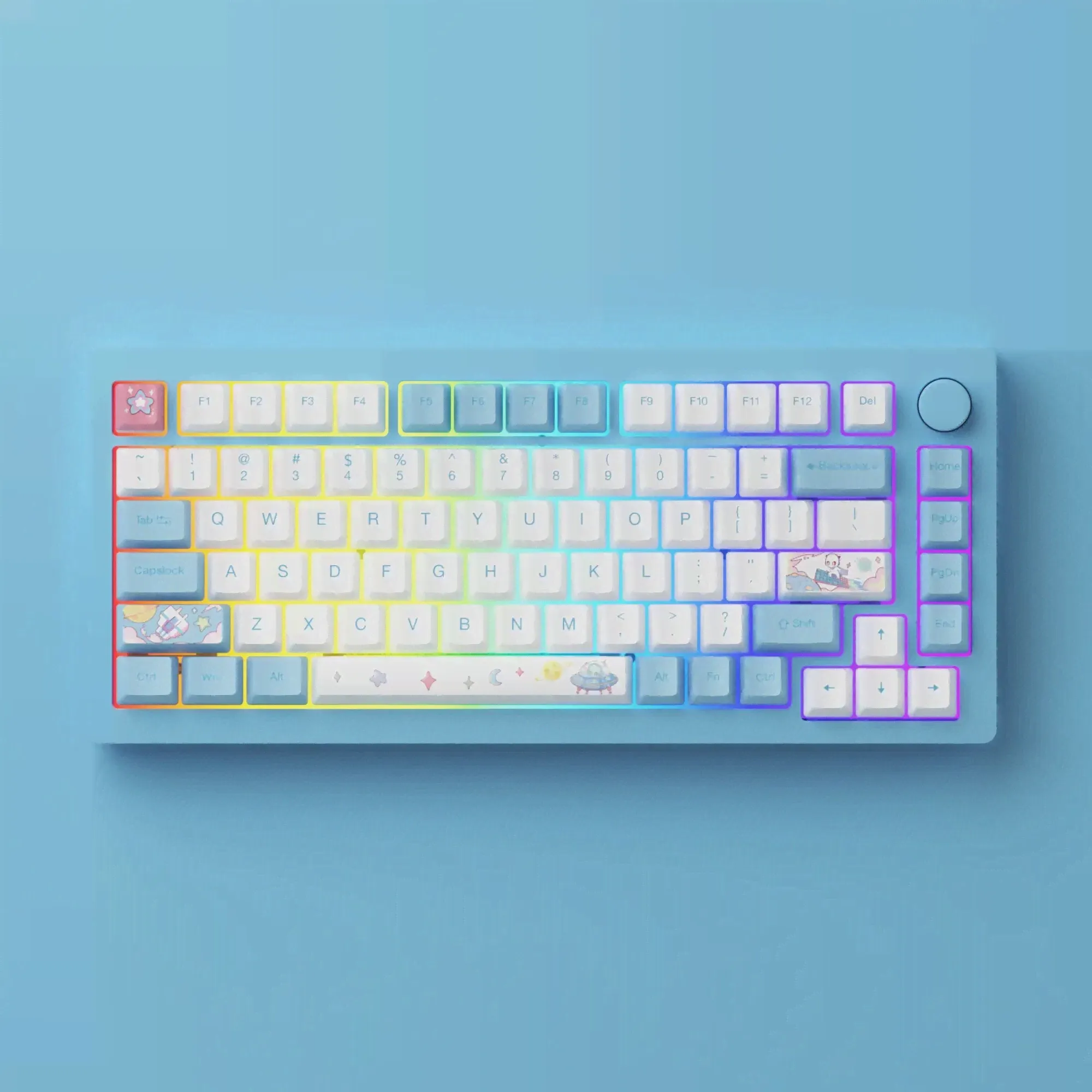 Клавиатура Akko Monsgeek M1W V2, 75% RGB, многорежимная механическая клавиатура с горячей заменой, алюминиевая, с ЧПУ, металлическая, с южносторонней прокладкой (art.: 3920c54bc3a15)-0