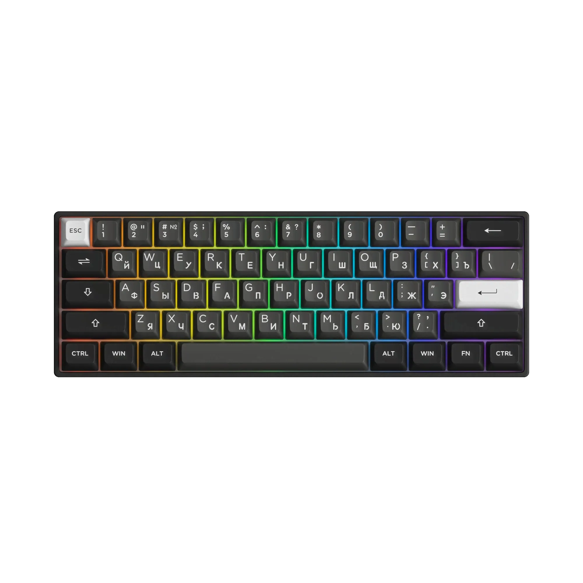 Игровая механическая клавиатура AKKO 3061S Black&Sliver RGB Hot Swap ASA profile