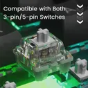 Механическая клавиатура Akko MonsGeek ICE 75, трехрежимная RGB подсветка, акриловая стандартная клавиатура с полностью прозрачными колпачками для ПК (art.: 3920c5d63e7b8)