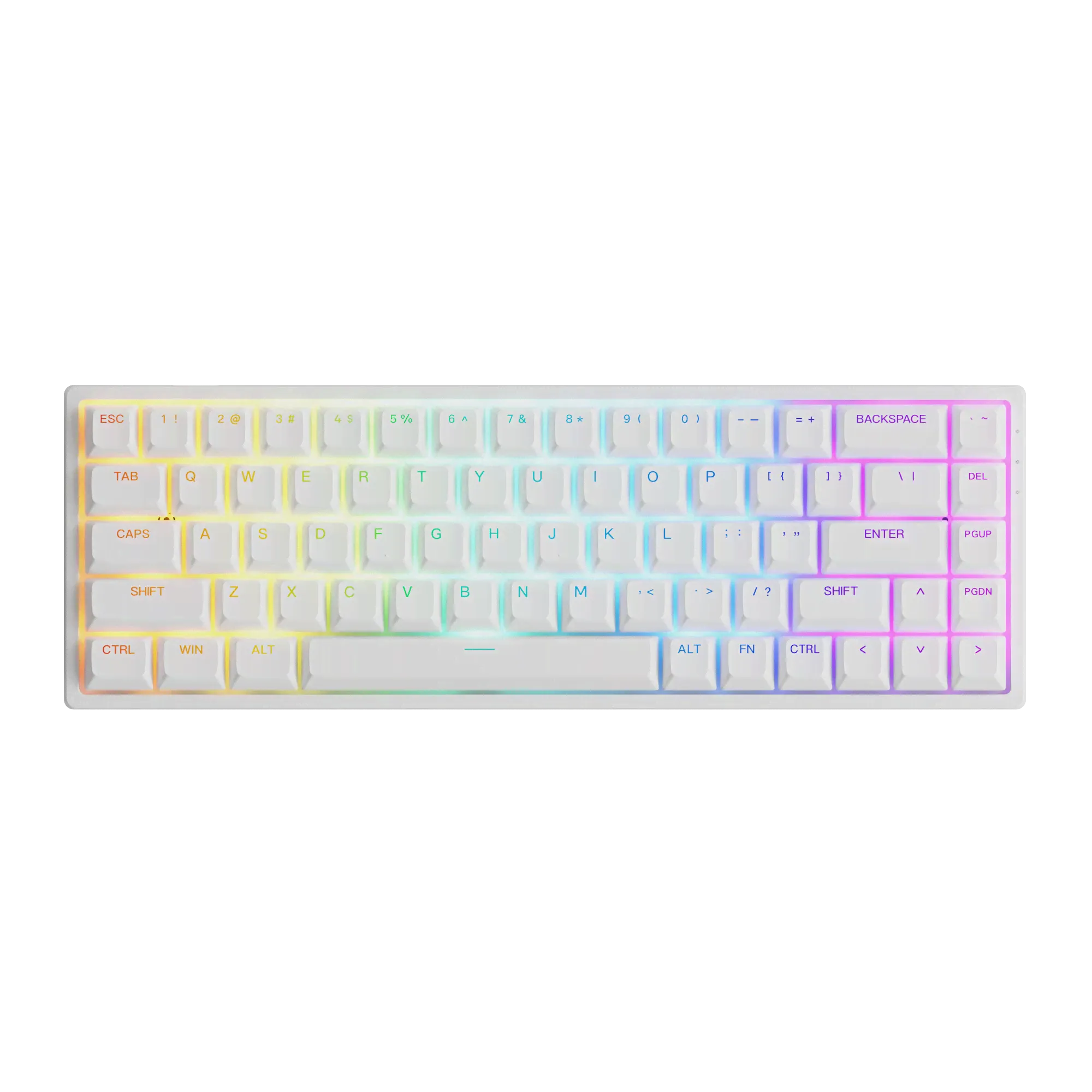 Akko 3068S блестящая белая RGB клавиатура с горячей заменой Механическая игровая Проводная 68-клавишная клавиатура с профилированными клавишами ... (art.: 3920bddd4be99)-4