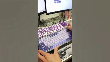 RK61 White Keyboard | AKKO Lavender Purple Switches | Godspeed Keycaps any KenoKeys 💜