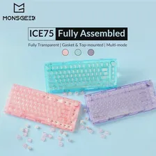 Akko MonsGeek ICE 75 Механическая клавиатура Многорежимный акриловый чехол с RGB-подсветкой и полностью прозрачными колпачками клавиш для ПК