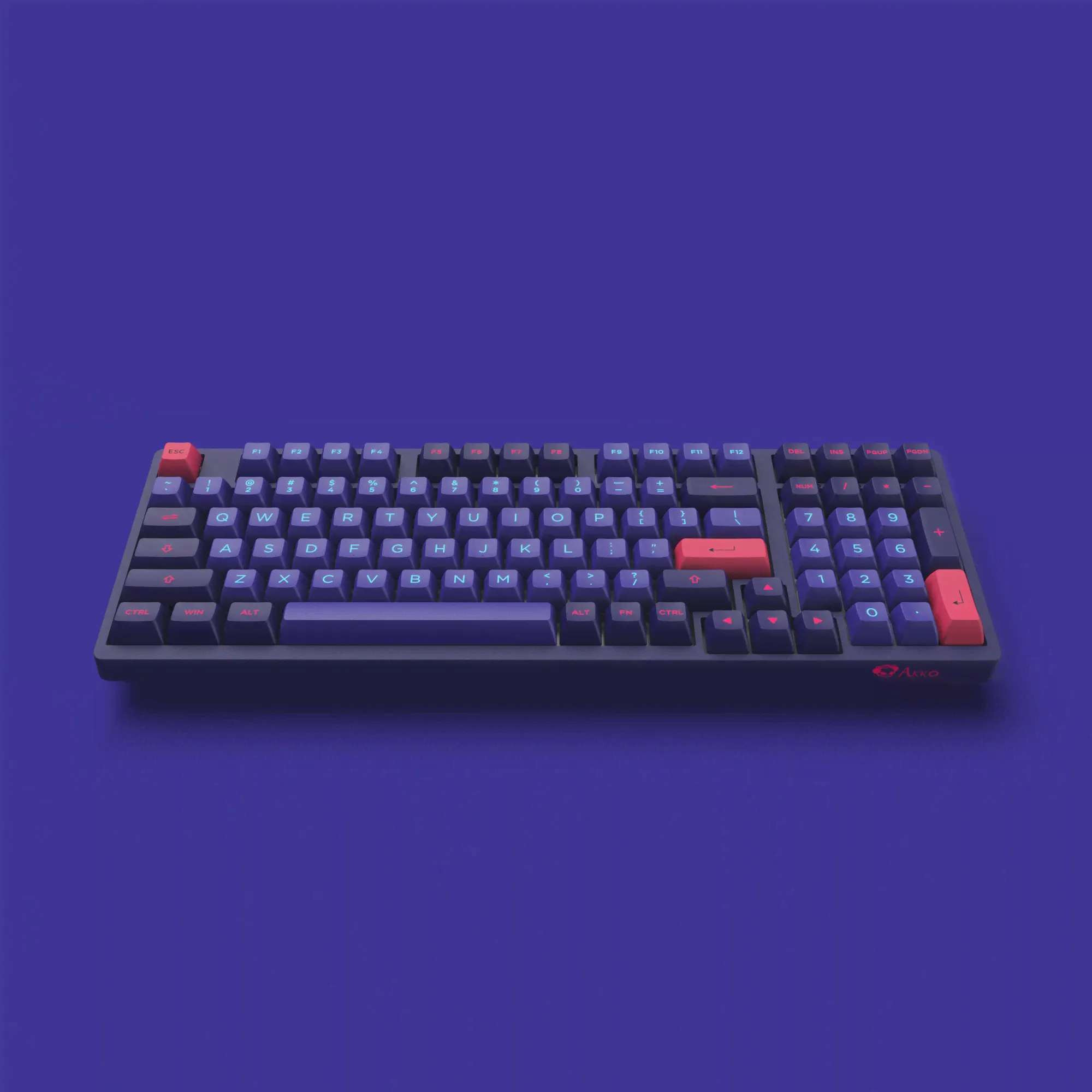 Беспроводная Механическая игровая клавиатура Akko 3098N, неоновая клавиатура с RGB подсветкой и функцией горячей замены, с несколькими режимами, ... (art.: 3920bf393b722)-1