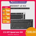 Комплект пользовательских клавиатур Akko MOD007 V3 С возможностью горячей замены Для каждой клавиши С Прорезью Для Прокладки PCBA, Комплект Проводных механических Алюминиевых Клавиатур с 82 Клавишами