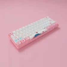 🛍 Механическая клавиатура AKKO 3061 R2, Токио, 61 клавиша, Сакура, розовая, Японская Клавиатура RGB PBT, переключатели NKRO Gateron, Проводная игровая клавиатура